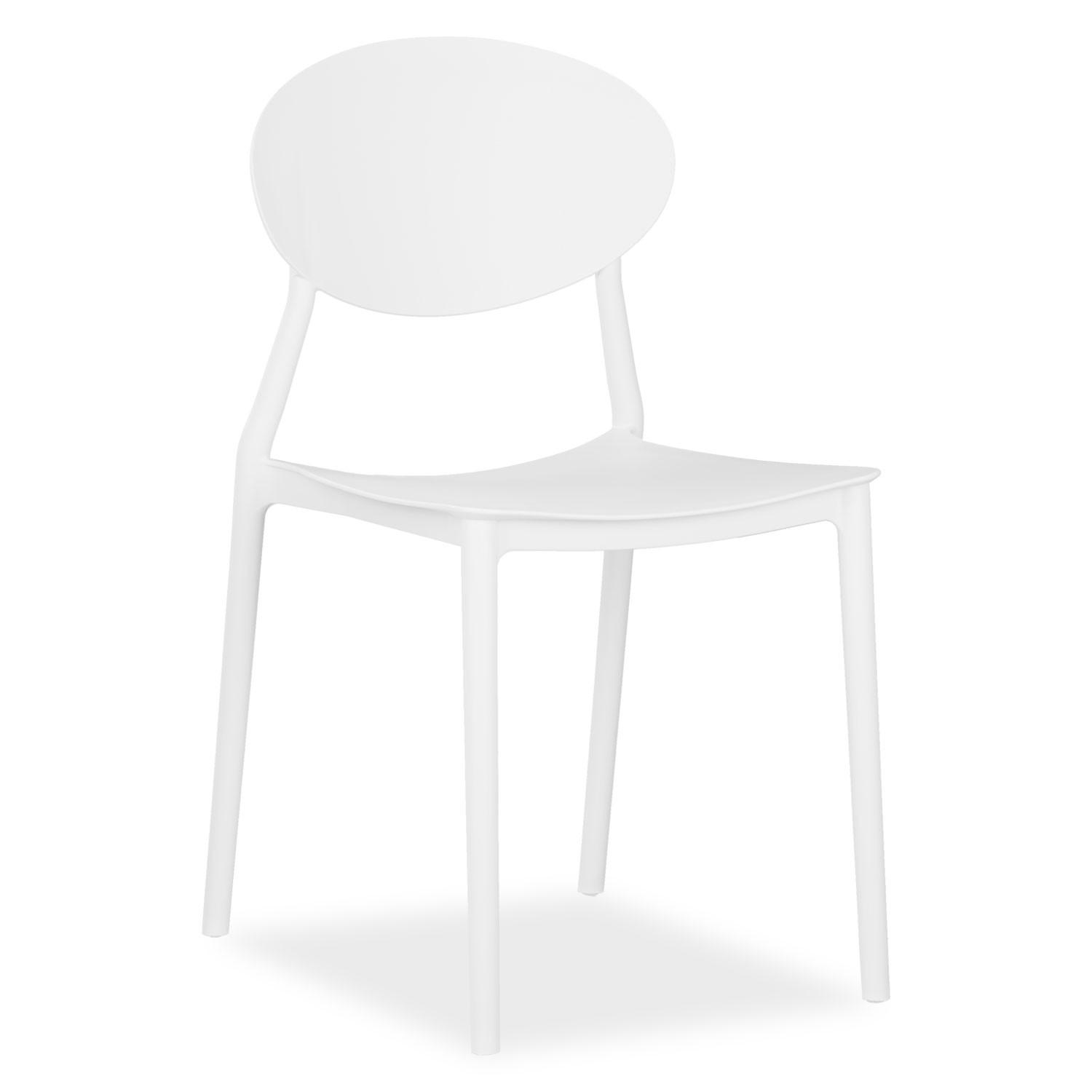 GARTENSTUHL 4er-Set Kunststoff Weiß - Weiß, Kunststoff (41/80/51cm) - Homestyle4u