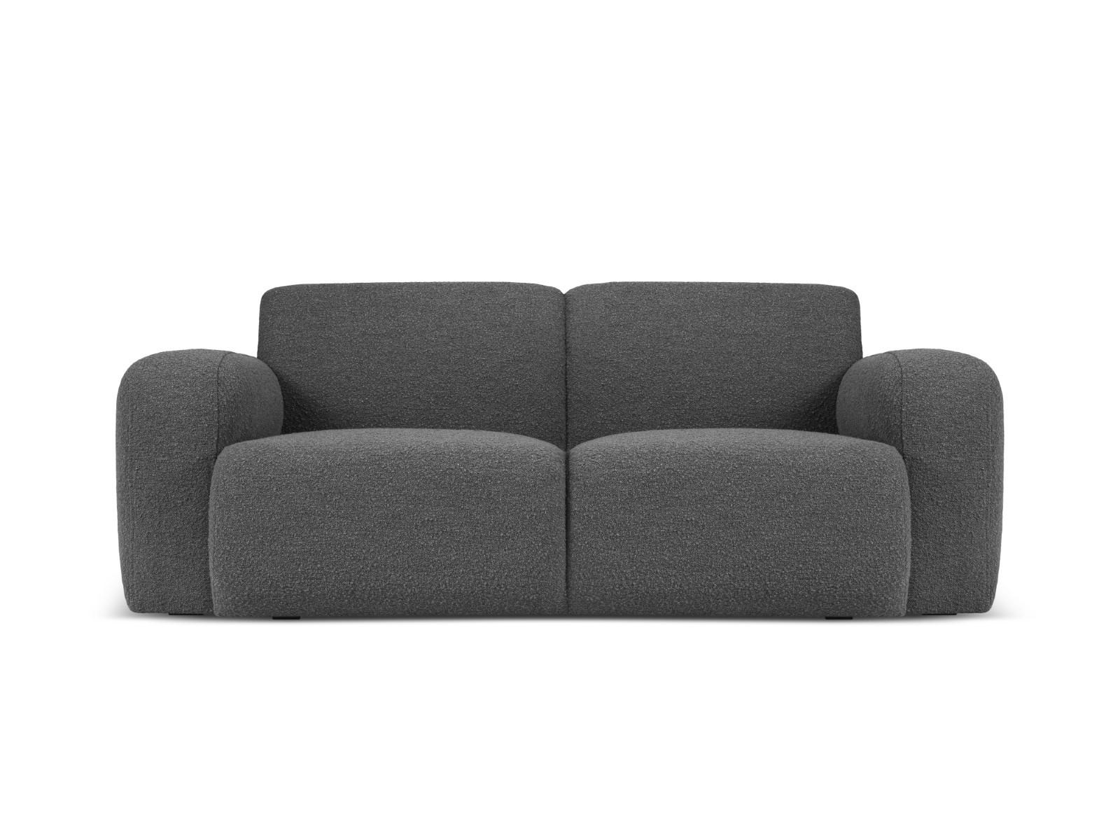 SOFA Molino aus Boucle dunkelgrau 2 Sitzplätze - Dunkelgrau, Textil (95/72/170cm) - Micadoni