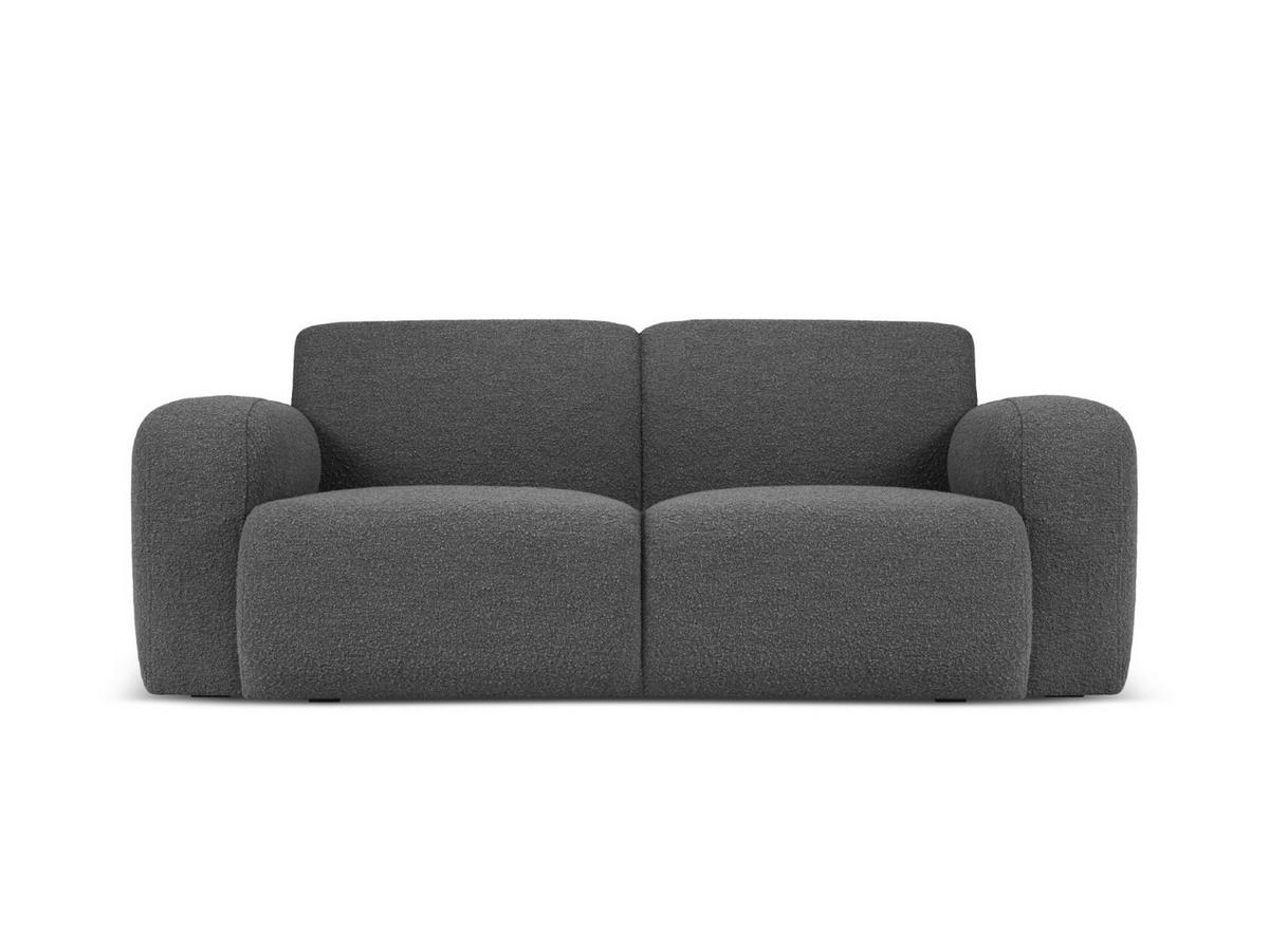 SOFA Molino aus Boucle dunkelgrau 2 Sitzplätze - Dunkelgrau, Textil (95/72/170cm) - Micadoni