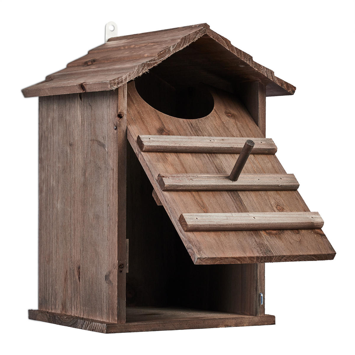 EULEN-NISTKASTEN - Braun, Holz/Metall (25/38.5/28cm) - Relaxdays