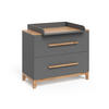 WICKELKOMMODE Malia Grau/Artisan 108 x 98 cm mit 2 Schubladen - Hellgrau/Grau, Holzwerkstoff (108/98/70cm) - VitaliSpa