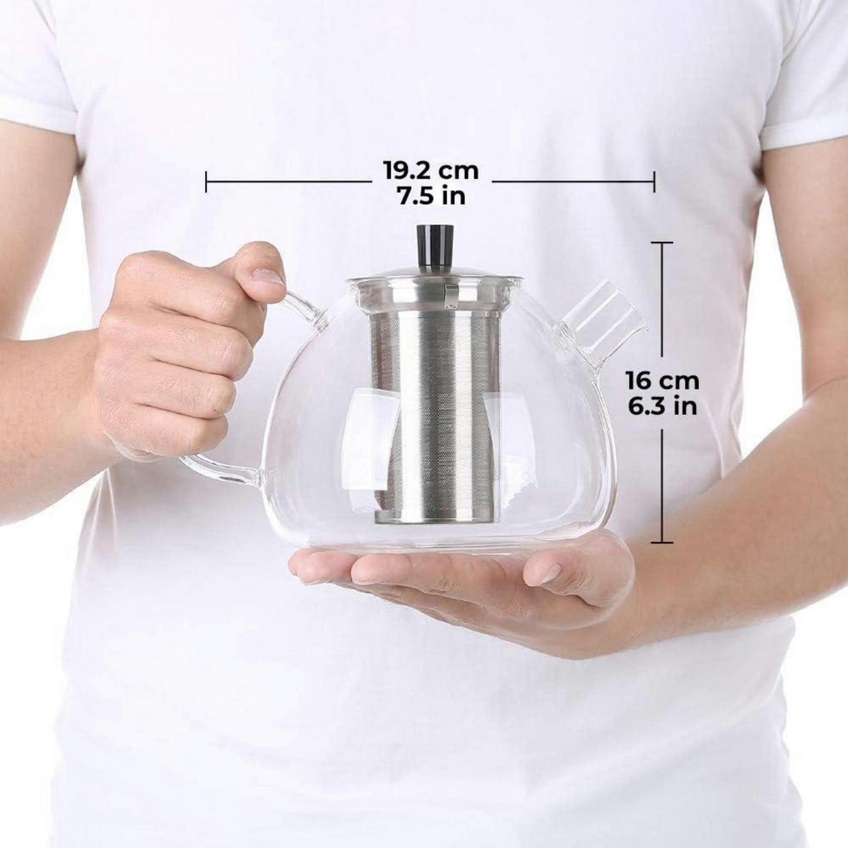 TEEKANNE aus Glas mit Teesieb 1500 ml - Transparent, Glas (19.2/19.2cm)
