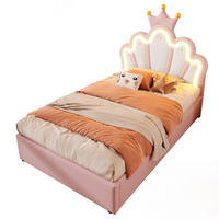 POLSTERBETT mit Bettkasten 90x200 cm PU Pink - Pink, Metall (90/200cm) - Meubliv