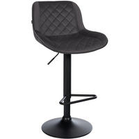 BARHOCKER Samt Schwarz - Schwarz, Textil/Metall (50/84/52cm) - CLP