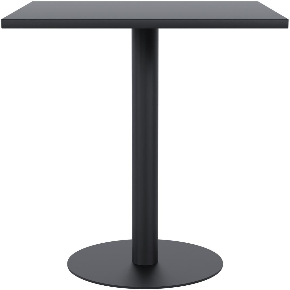BISTROTISCH Lena eckig 70x70x73cm Holz Schwarz Cafetisch - Schwarz, Holz (70/70/73cm) - DELUKE