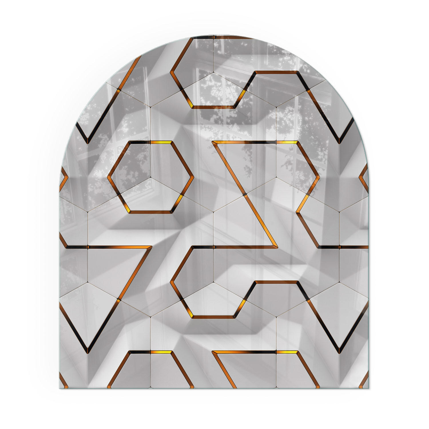 GLASPLATTE für Kamin 80x70 cm - Weiß, Glas (80/70/0.4cm) - TULUP