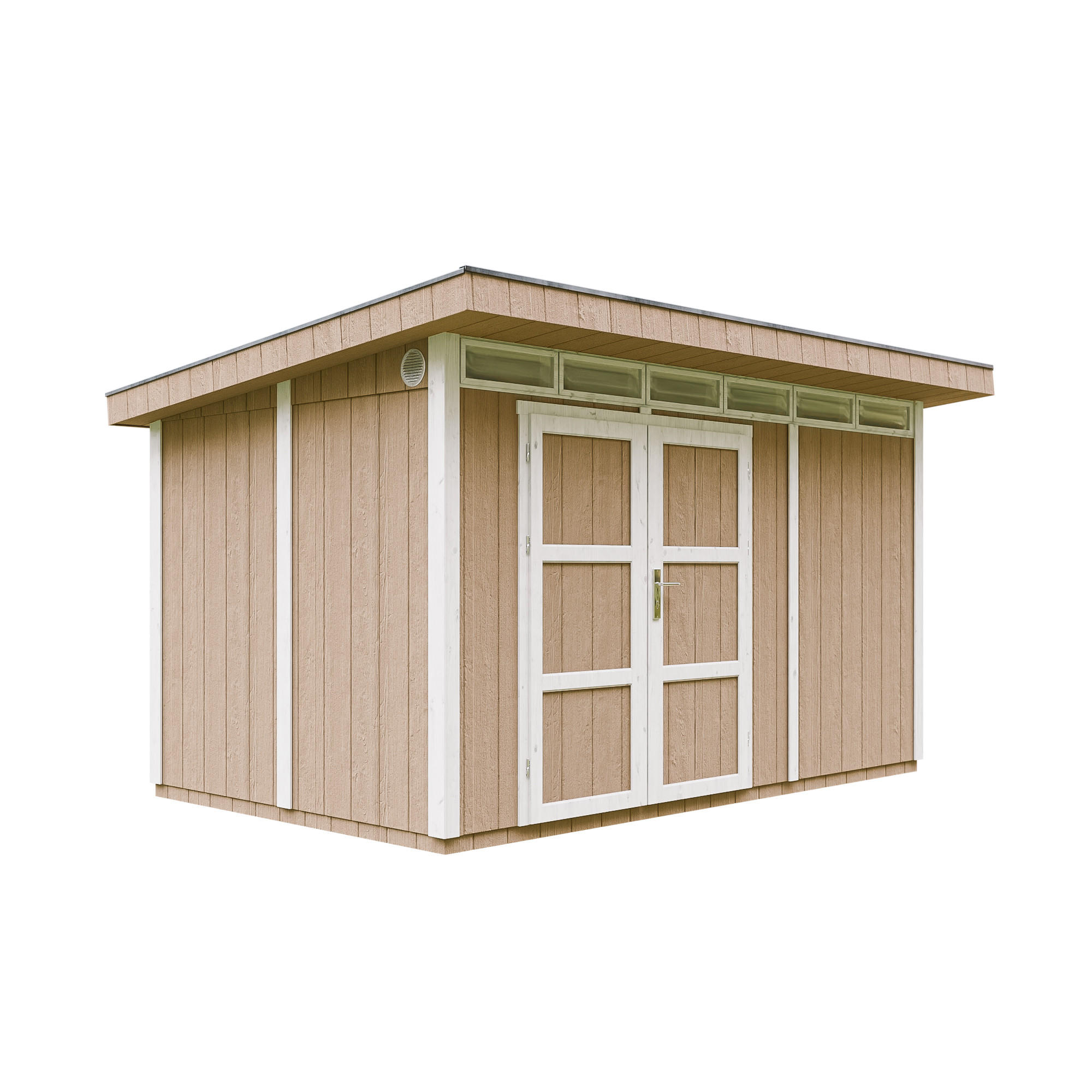 HOLZ-GARTHENHAUS basis LP SmartSide 8,7m² mit B411xL279xH239 cm - M904A - TERRA BROWN - Hellbraun, Holz (412/237/279cm) - Timbela