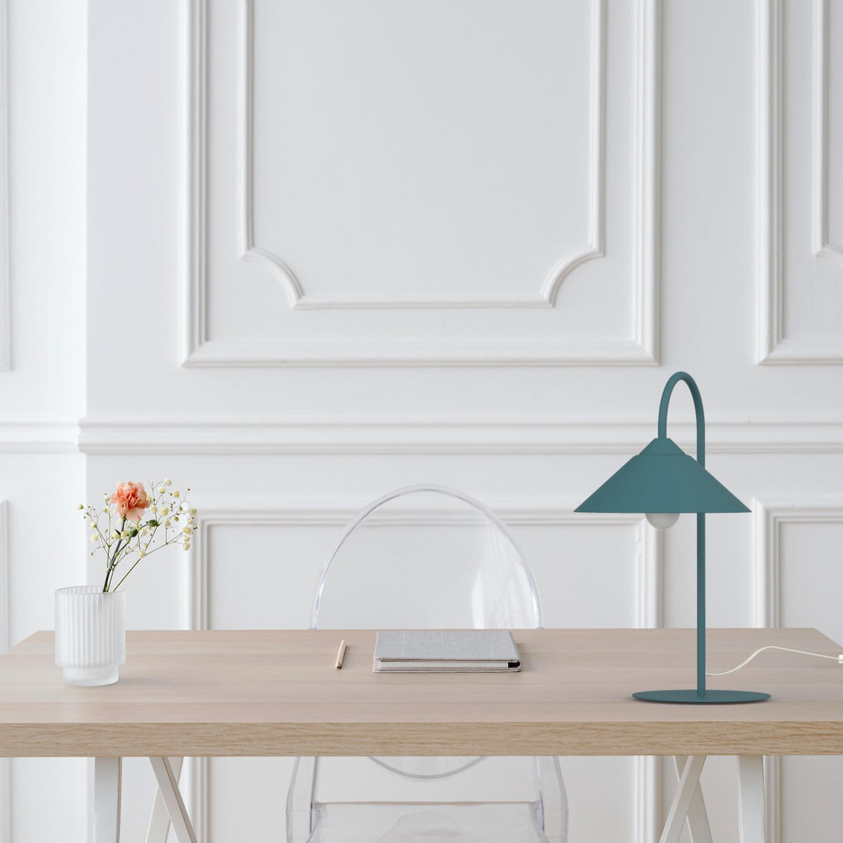 TISCHLEUCHTE - Weiß, Metall (25/35/50cm) - Lumicom