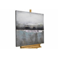 ACRYLBILD HANDGEMALT 80/80 cm - Grau, Holz/Textil (80/80cm) - KUNSTLOFT