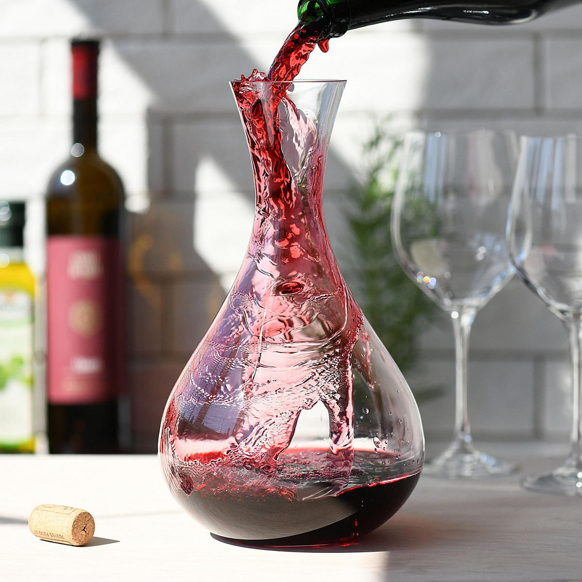 WEINDEKANTER HARMONY, 1600 ML, Handgefertigt - Transparent, Glas (1.6L) - Krosno Glass