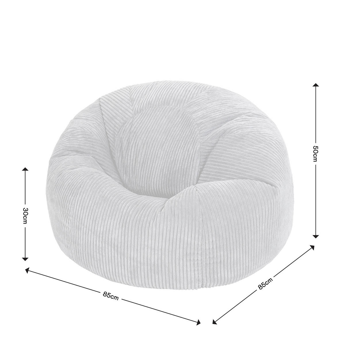 SITZSACK Klassisch Kingston, Cord - Hellblau, Textil (85/50/85cm) - icon