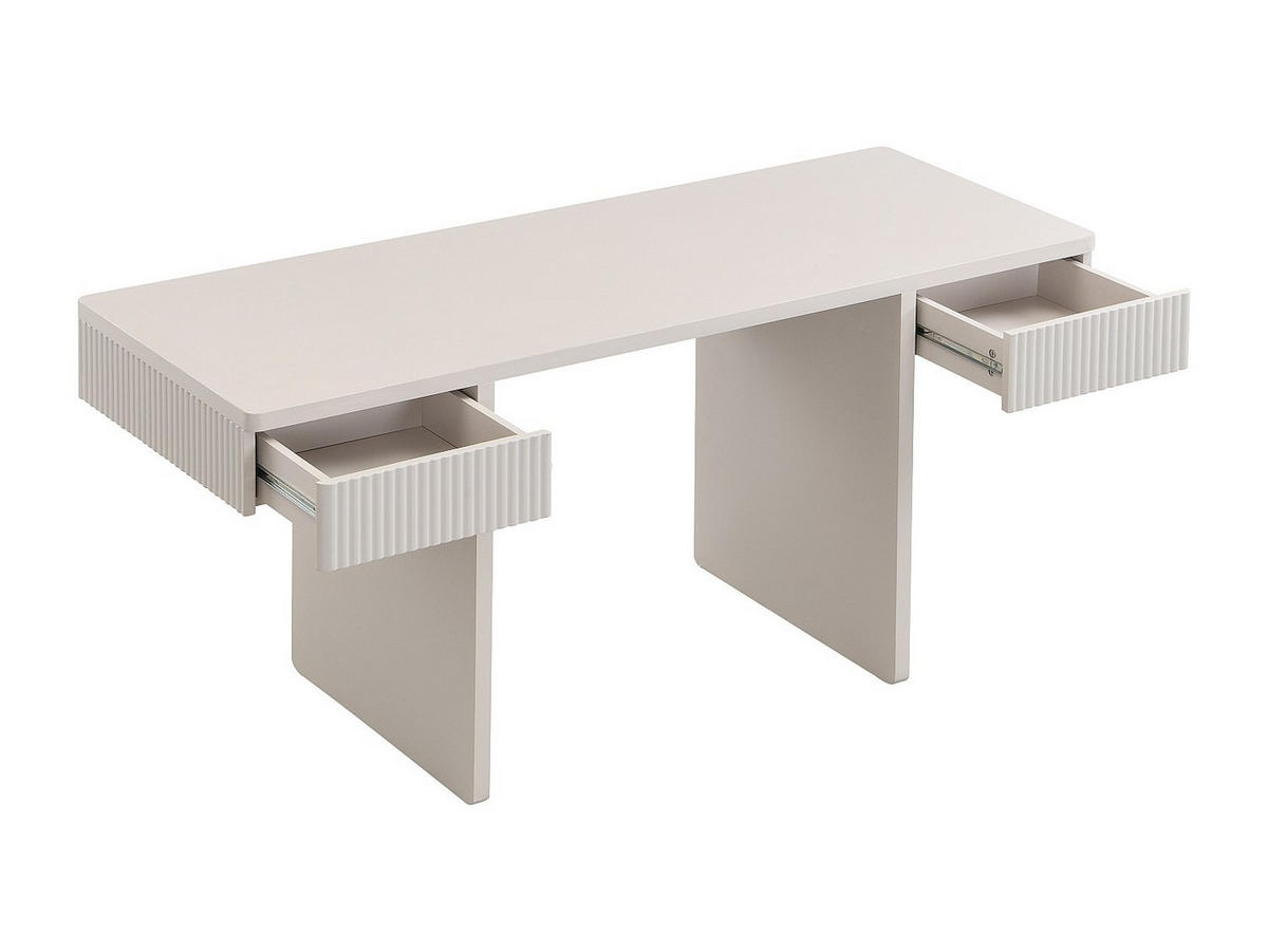 SCHREIBTISCH - 160 cm x 60 cm - holz - beige Prylo - Beige, Holz (60/160/75.5cm) - Vente-Unique