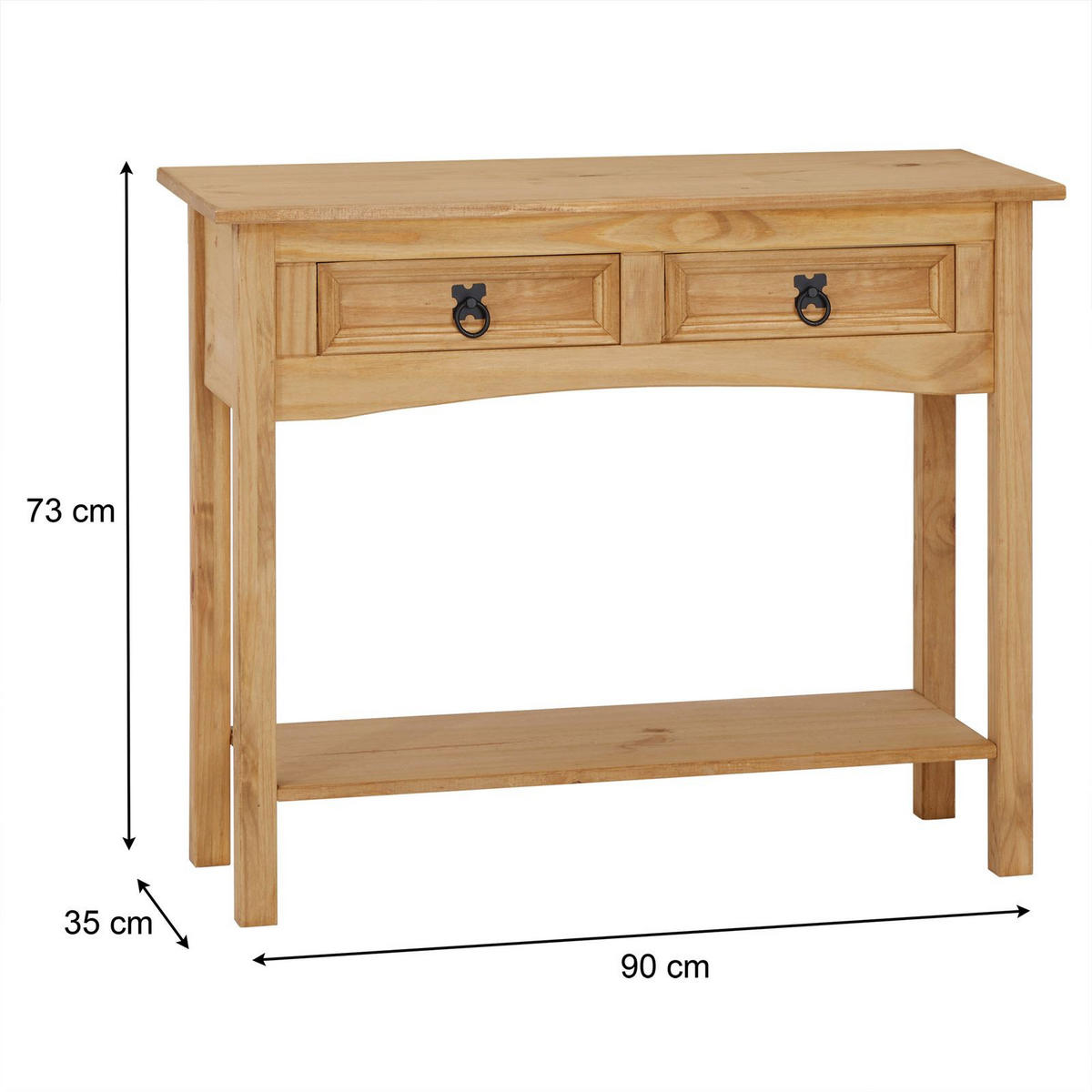 KONSOLENTISCH SALSA - Naturfarben, Holz (35/90/73cm) - CARO-Möbel