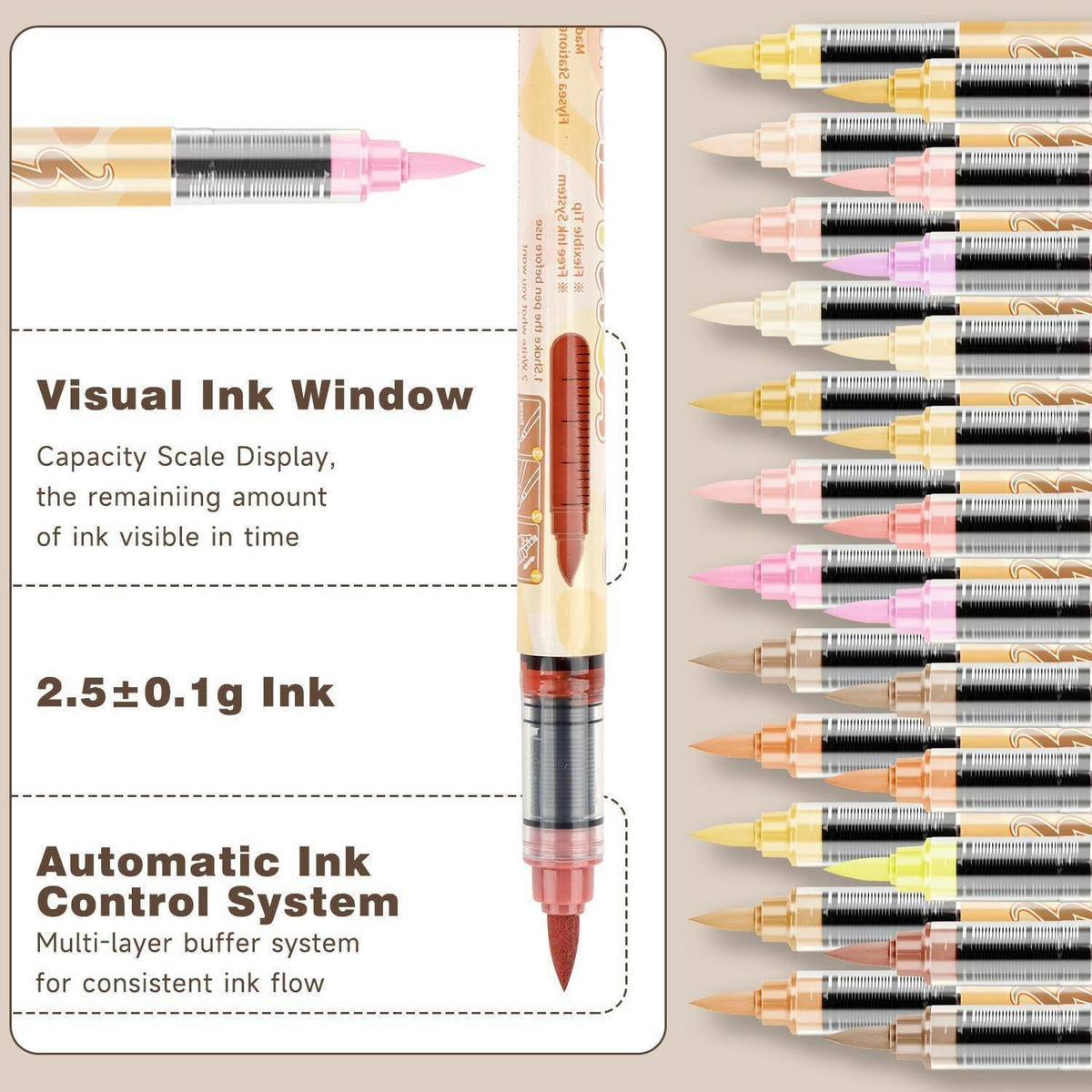 ACRYLMARKER Set 24-teilig Skin Tone Weiche Spitze - Multicolor, Kunststoff (14/2.5/15.2cm)
