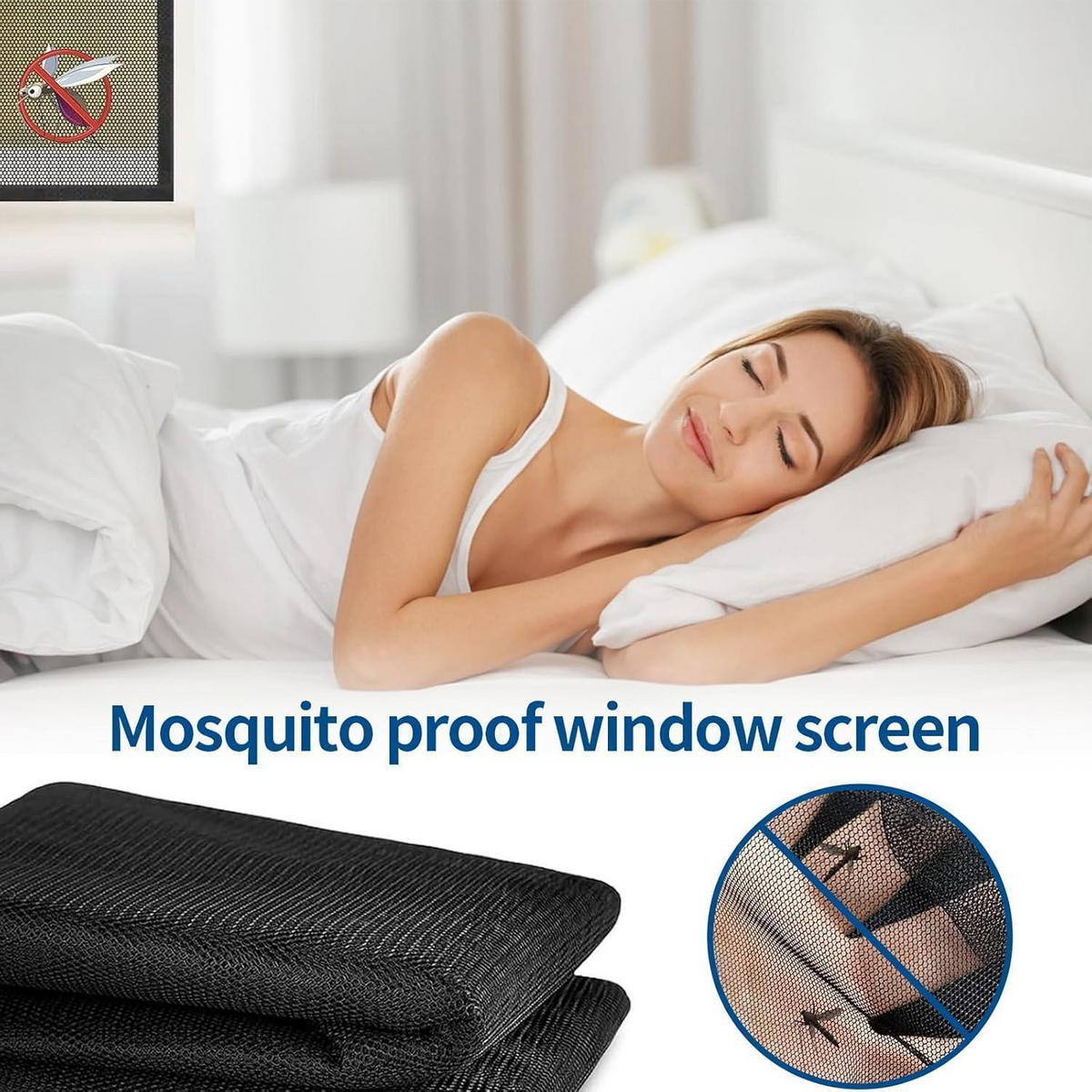 FLIEGENGITTER Fenster 8-teiliges Set 130 x 150 cm Schwarz - Schwarz, Textil (27.5/6/28cm)