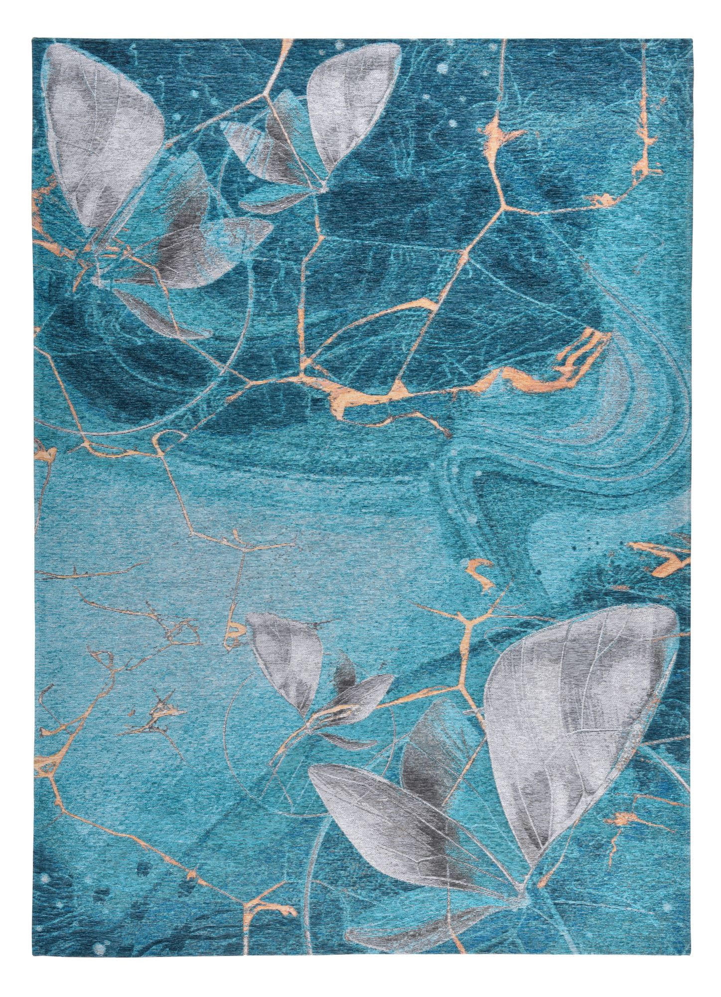 FLACHWEBETEPPICH Cosima 80x160 cm - Türkis, Textil (80/160cm) - Gino Falcone