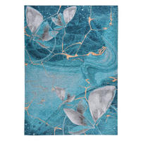 FLACHWEBETEPPICH Cosima 80x160 cm - Türkis, Textil (80/160cm) - Gino Falcone