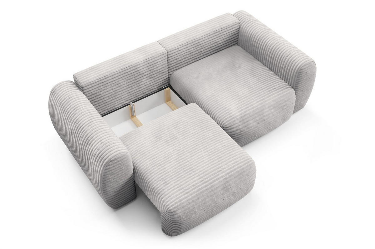 SCHLAFSOFA Simone - Grau, Holzwerkstoff/Textil (266/95/110cm) - Fun Möbel