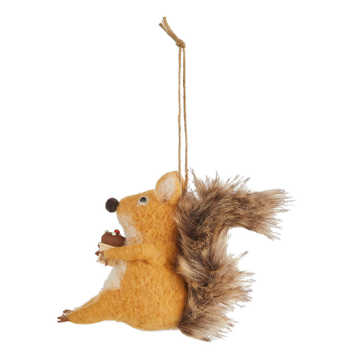 BAUMANHÄNGER Hang On Eichhörnchen - Braun, Textil (4/9/8cm) - Butlers