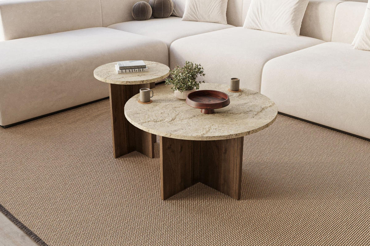 COUCHTISCH private beige - Beige, Holz (70/70/40cm) - Habitat Garten