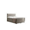 BOXBETT Mit Bettkasten, Matratze Und Topper VERA Stoff Riviera 200x200 cm Beige H3-Bonell - Beige, Holz/Textil (200/200cm) - Kaiser Möbel