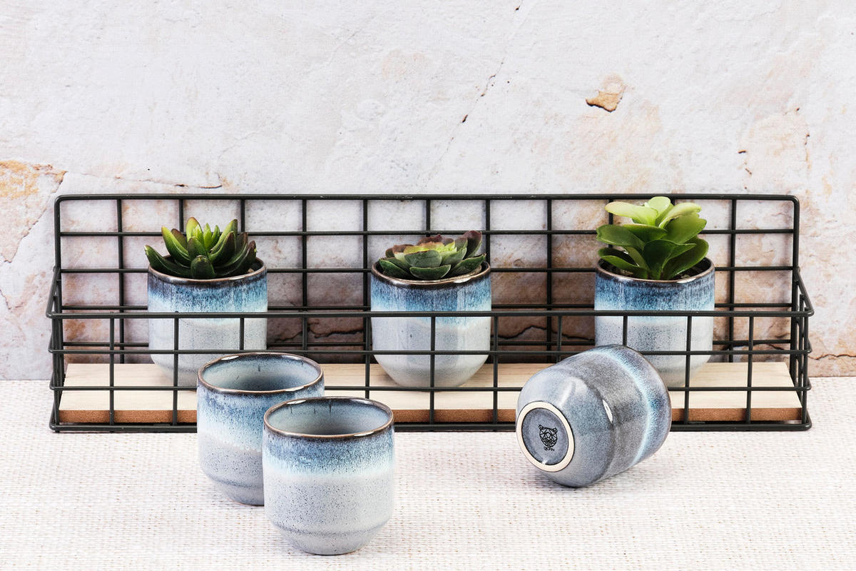 BECHER Genesis 150ml - 6er-Set - Meer - Blau, Keramik (0.15L) - Björn