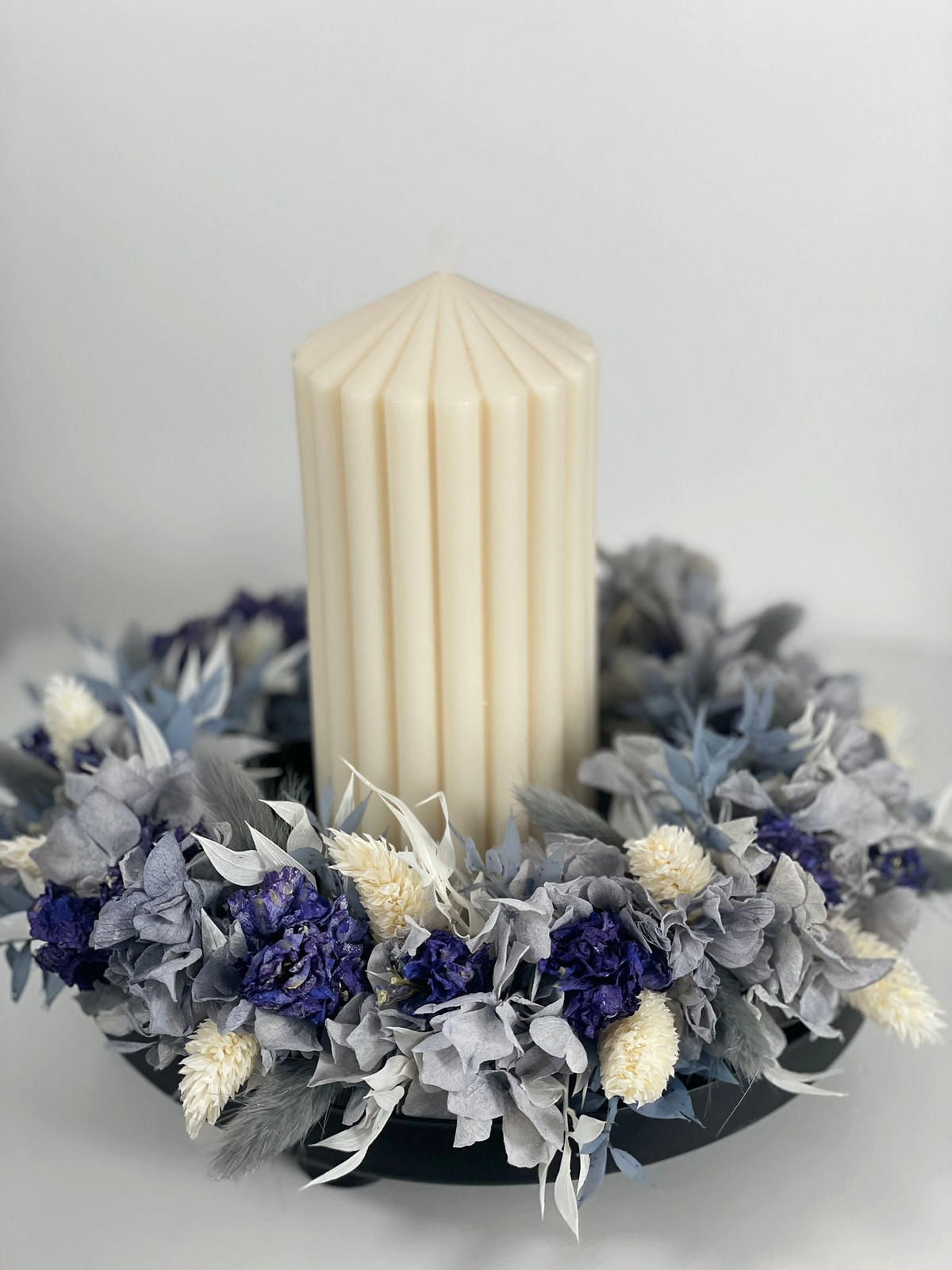 TROCKENBLUMEN kranz Blue Sky - Blau, Naturmaterialien (6cm) - Lykke & You