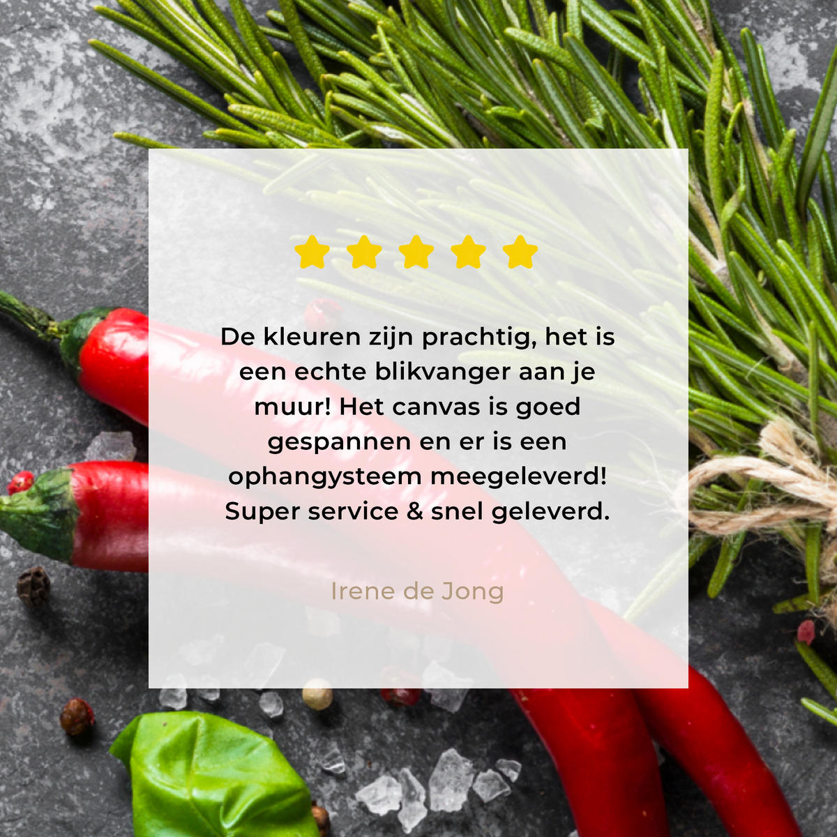 LEINWANDBILD Pfeffer - Kräuter - Gewürze - Beton Wandbild Wohnzimmer 50x50 cm - Dunkelgrau, Textil (50/50cm) - MuchoWow