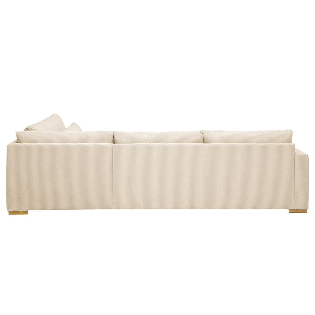 ECKSOFA mit Ottomane - Creme, Textil (299/216cm) - home24