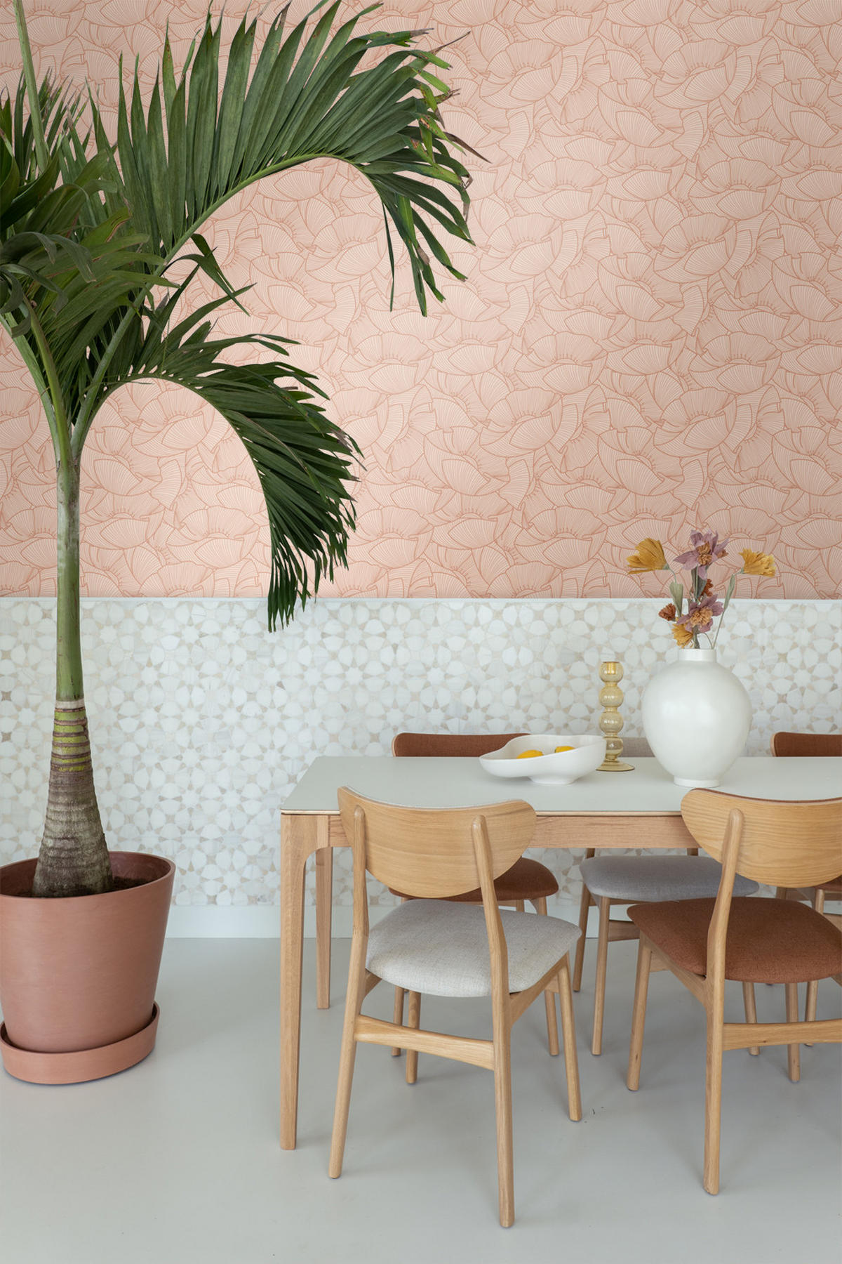TAPETE Mohnblumen 53 cm x 10.05 m - Pink, Papier (53/1000cm) - ESTAhome