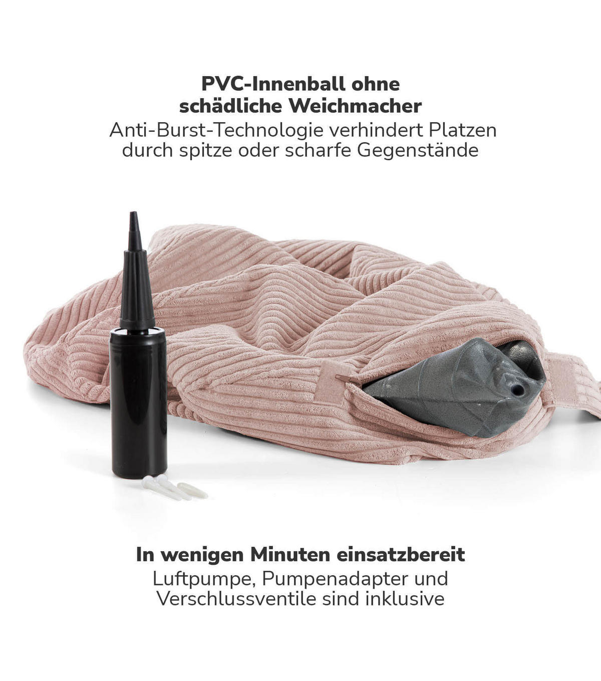 SITZBALL Der Sportliche - Pink, Textil (65/65/65cm) - Mokebo