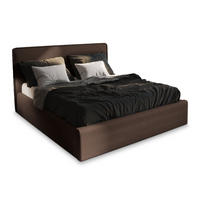 POLSTERBETT PARMA 180x200 cm mit Bettkästen - Braun - Braun, Holz (180/200cm) - MASSENO