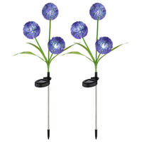 LED AUSSENLEUCHTE Edelstahl Bunt 2er Set - Multicolor, Metall (23/23/75cm) - Globo Lighting