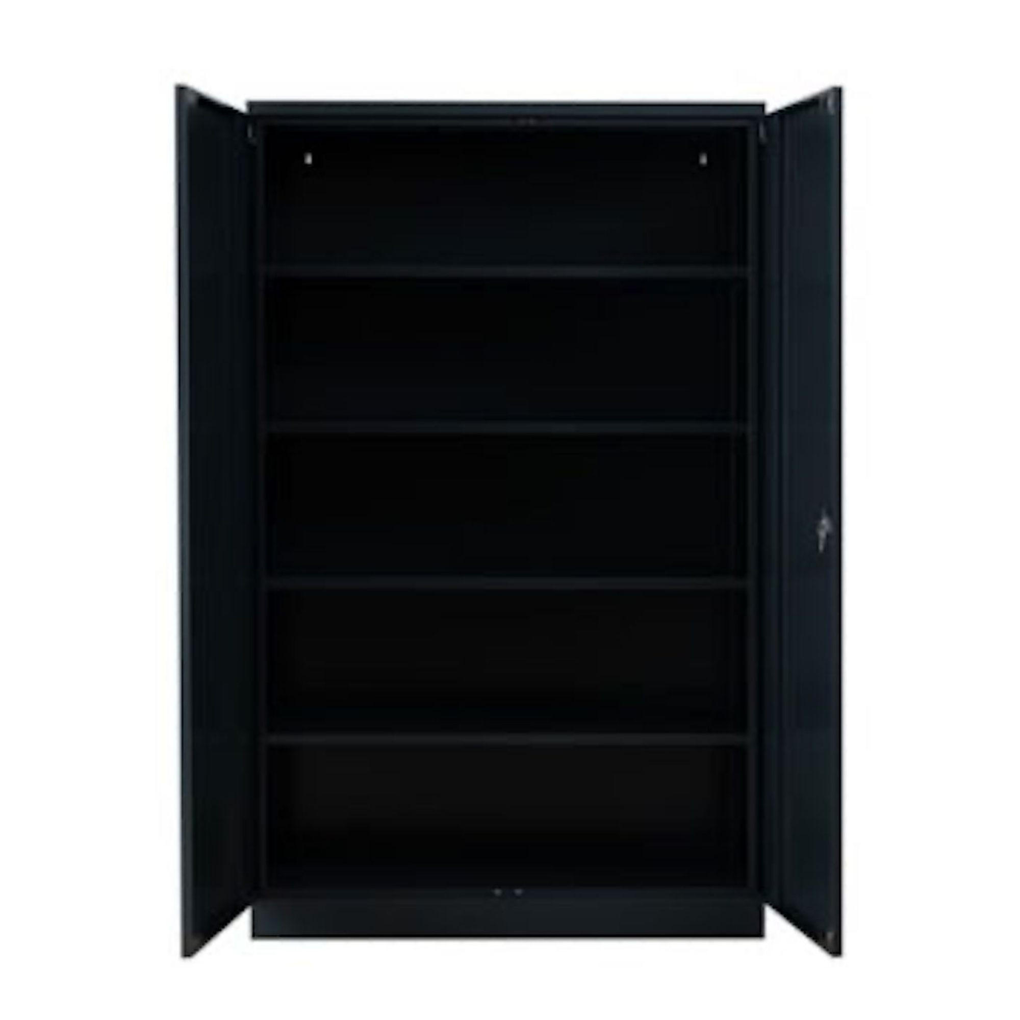 STAHLSCHRANK Bee mit 4 lackierten Fachböden 195x120x42 cm Korpusfarbe Anthrazit Frontfarbe Anthrazit - Anthrazit, Metall (120/195/42cm)