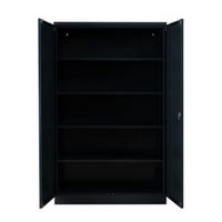 STAHLSCHRANK Bee mit 6 lackierten Fachböden 195x120x42 cm Korpusfarbe Anthrazit Frontfarbe Anthrazit - Anthrazit, Metall (120/195/42cm)
