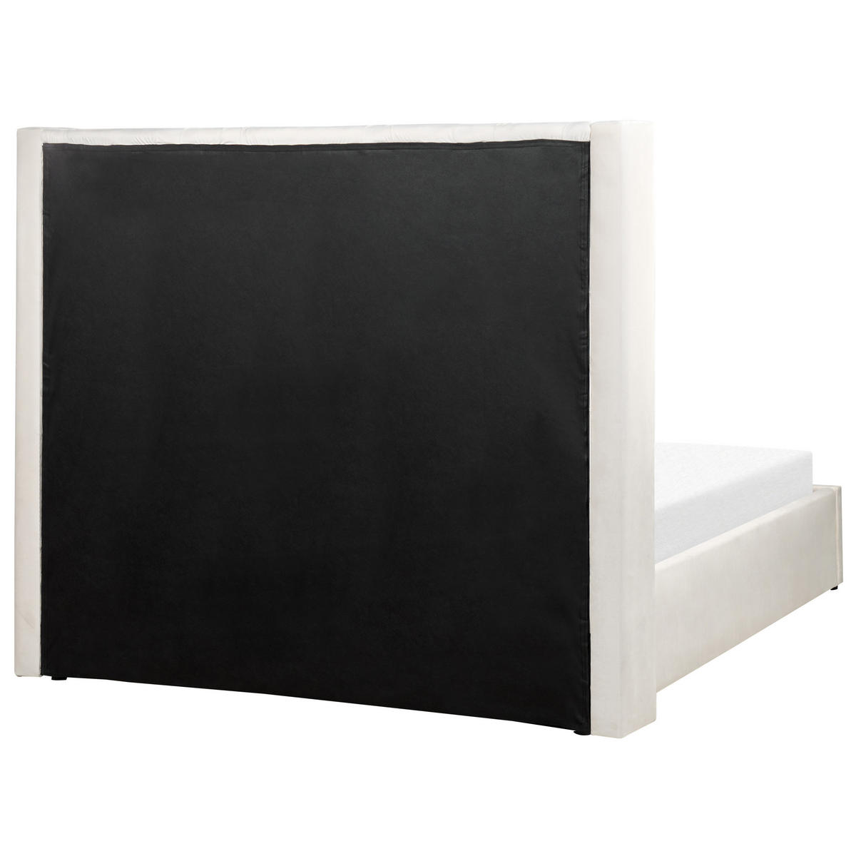 POLSTERBETT 140/200cm Cremeweiß Lubbon - Creme, Textil (140/200cm) - Beliani