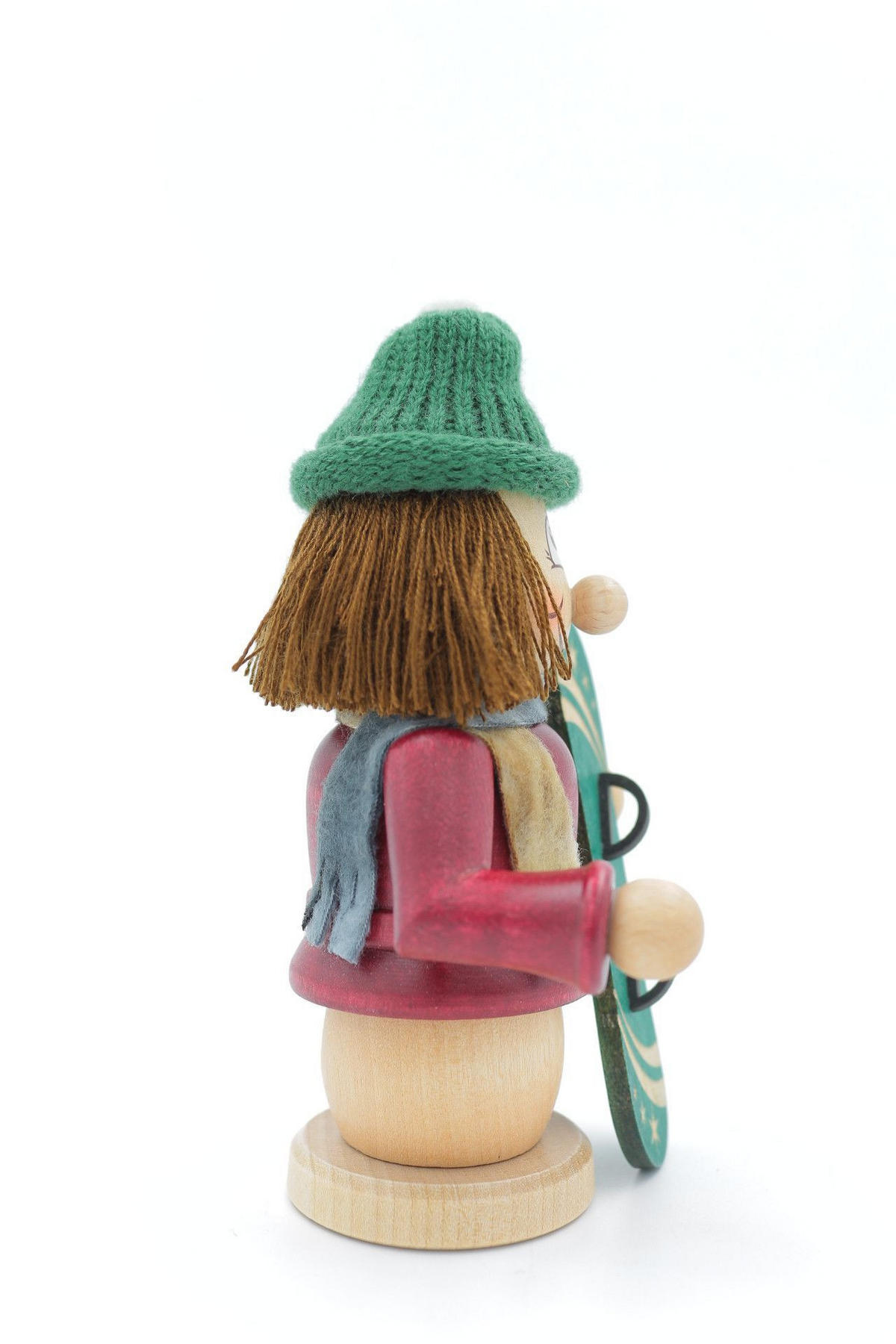RAUCHFIGUR Wichtel Snowboarder 15cm - Multicolor, Holz (9/15/0.1cm)