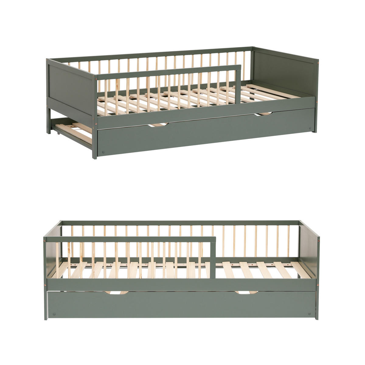 KINDERBETT Adam Grün 190/90 cm - Grün, Holz - Happy Garden