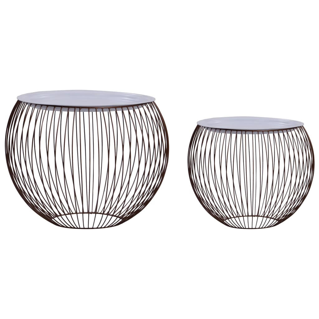 COUCHTISCH 2 Stk. Golden - Goldfarben, Metall (51/51/41cm) - furnicato