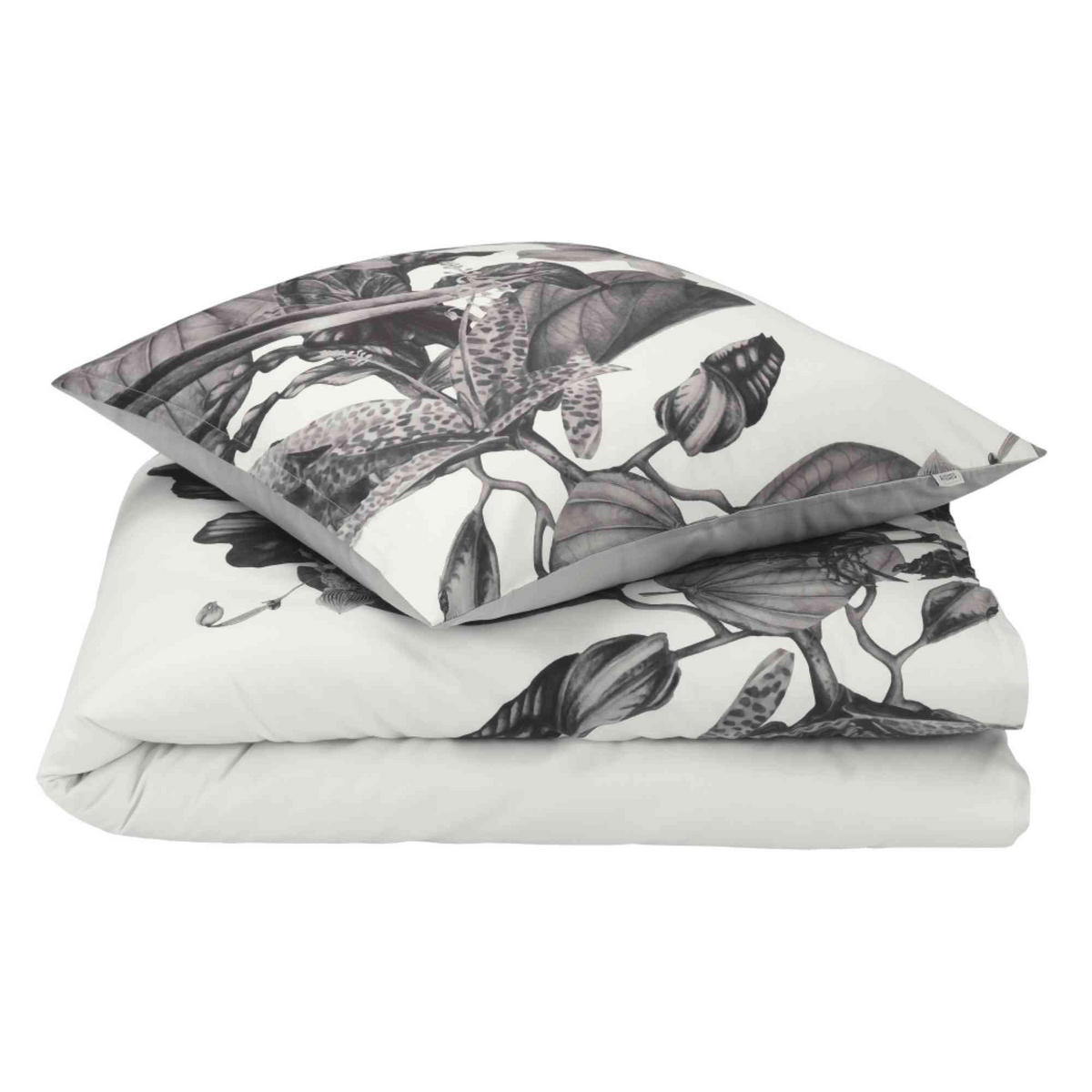 SATIN BETTWÄSCHE AMALIA - Grau, Textil (155/220cm) - Schöner Wohnen