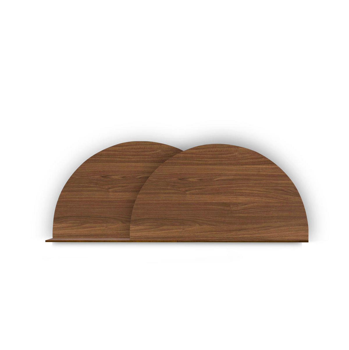 KOPFTEIL Alba mit Licht 150cm - Walnussfarben/Schwarz, Holz/Textil (150/60/14cm) - Woodendot