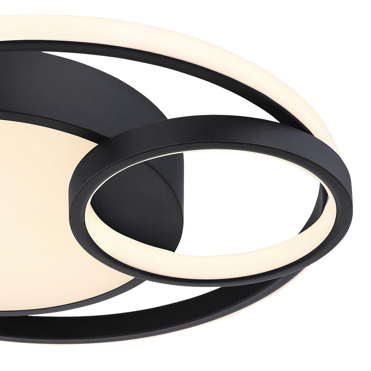 LED DECKENLEUCHTE Kamilla Metall Schwarz - Schwarz, Metall (40.5/39.5/10cm) - Globo Lighting