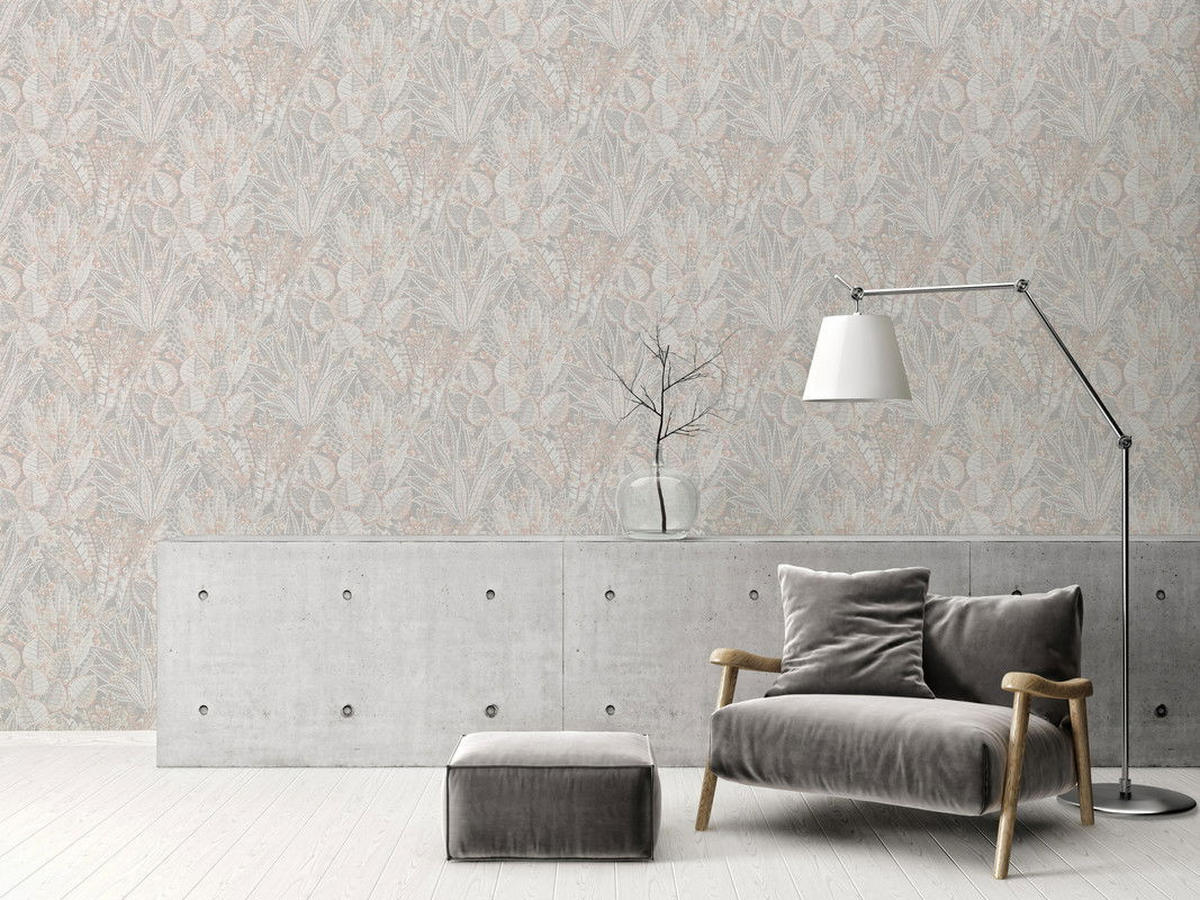 VLIESTAPETE Grau 53/1005 cm - Grau, Textil (53/1cm) - KUNSTLOFT