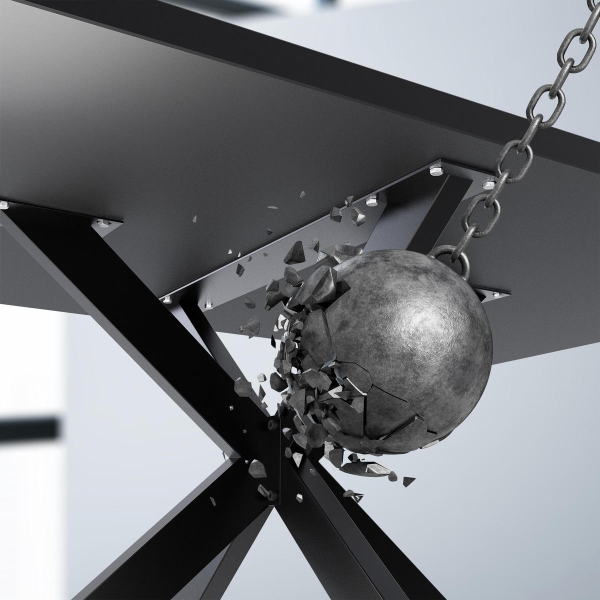 TISCHBEIN eckig 100/100/71 cm Metall schwarz - Schwarz, Metall (100/71/100cm) - CLP