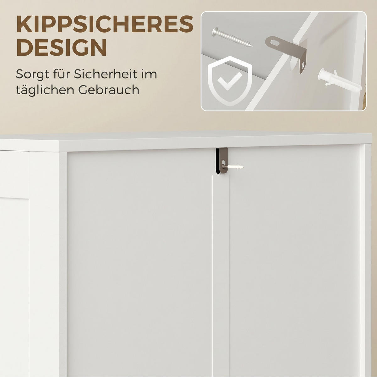 KÜCHENSCHRANK Spanplatte Weiß - Weiß, Holz (30/110/60cm) - HOMCOM