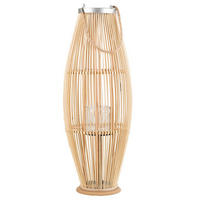 LATERNE Heller Holzfarbton Tahiti - Hellbraun, Holz (32/84/32cm) - Beliani