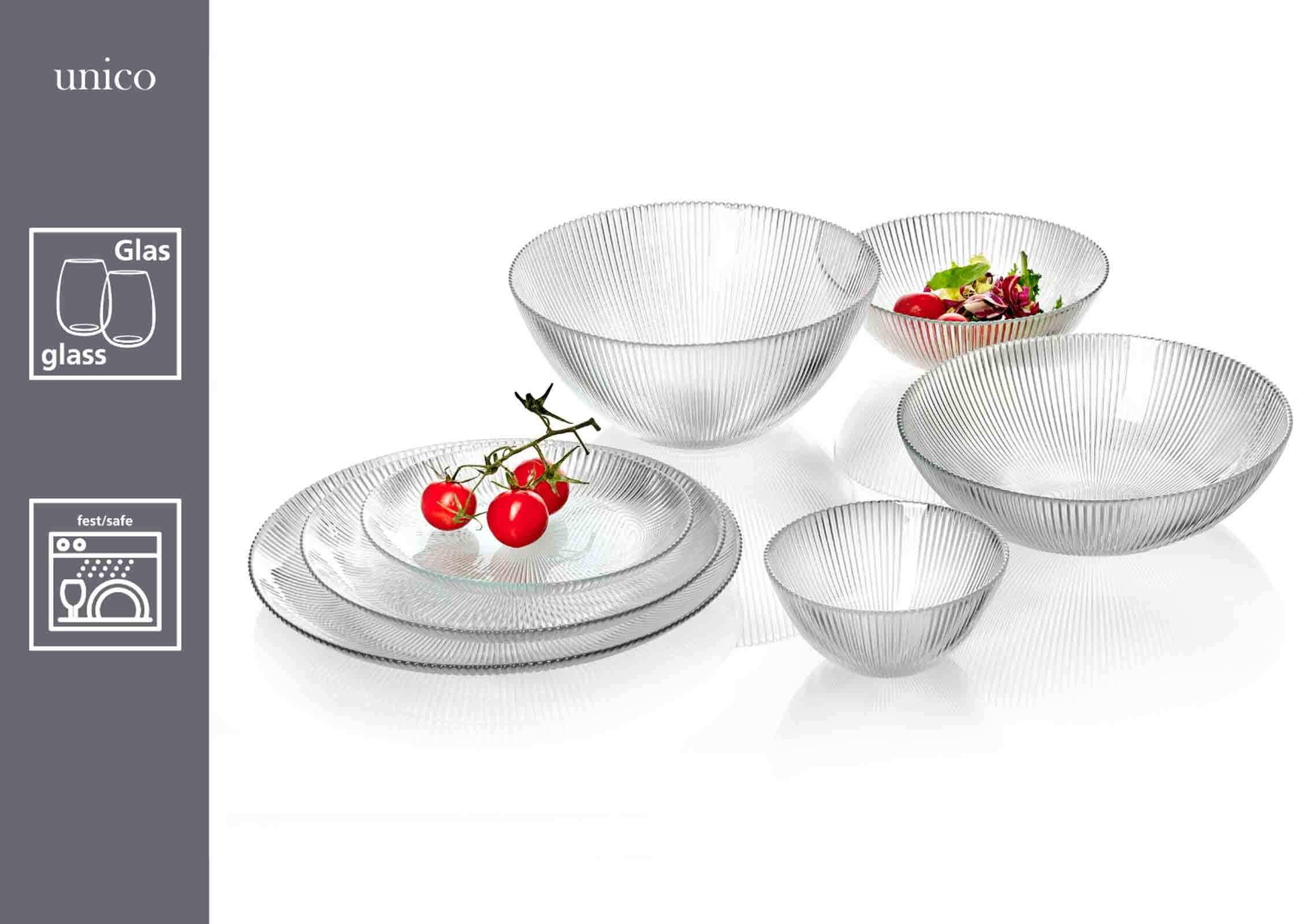 SERVIERTELLER Unico transparent ø 31 cm 6er Set - Transparent, Glas (31/3/31cm) - Ritzenhoff Breker
