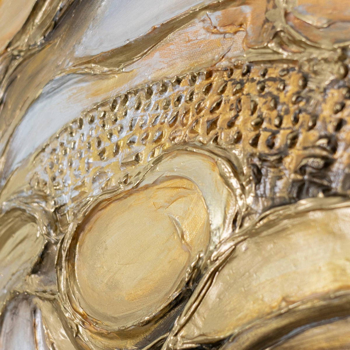 GEMÄLDE Texturwirbel Schattenfugenrahmen Eichefarben 70x50 cm - Eichefarben, Holz (70/50cm) - YS-art gallery