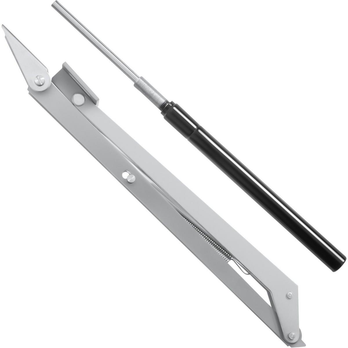AUTOMATISCHER-FENSTERÖFFNER 2er Set, einfache Montage, silber - Silberfarben, Metall (4.5/5/32cm) - tectake