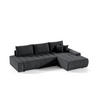 ECKSOFA Vogar In Aston - Schwarz, Holzwerkstoff/Textil (265/185cm) - Fun Möbel